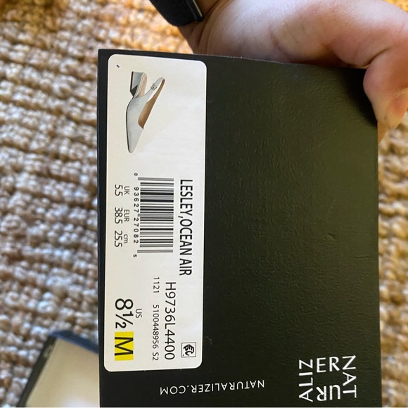 Naturalizer Block Heel Slingback Lesley NIB Ocean Air Light Blue - Picture 6 of 9